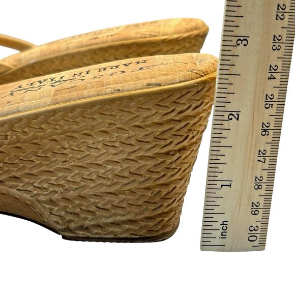 Tuscany Tan Slide Easy Street Wedge Sandals Made in Italy‎ - Size 10 - Picture 6 of 12